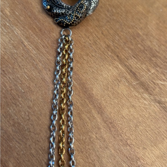 Algerian Love Knot necklace with triple chain. Bond Girl Bling 007 - Picture 10 of 12